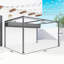 Abdelhamid 4 x 3m Metal Outdoor Pergola with Retractable Roof Grey