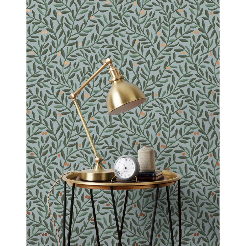 Olive Grove Wallpaper | Traditional / Roll - 27" x 30', Mist