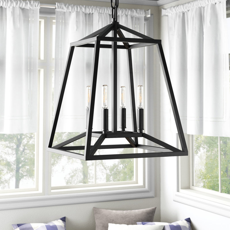 Light Lantern Geometric Pendant, 4 Lights