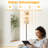  68.5" Standing Floor Lamp Seamless teddy bears clouds moon stars watercolor hand drawn Dimmable Metal Pole Lamp with Linen Lampshade LED Bulb Included
