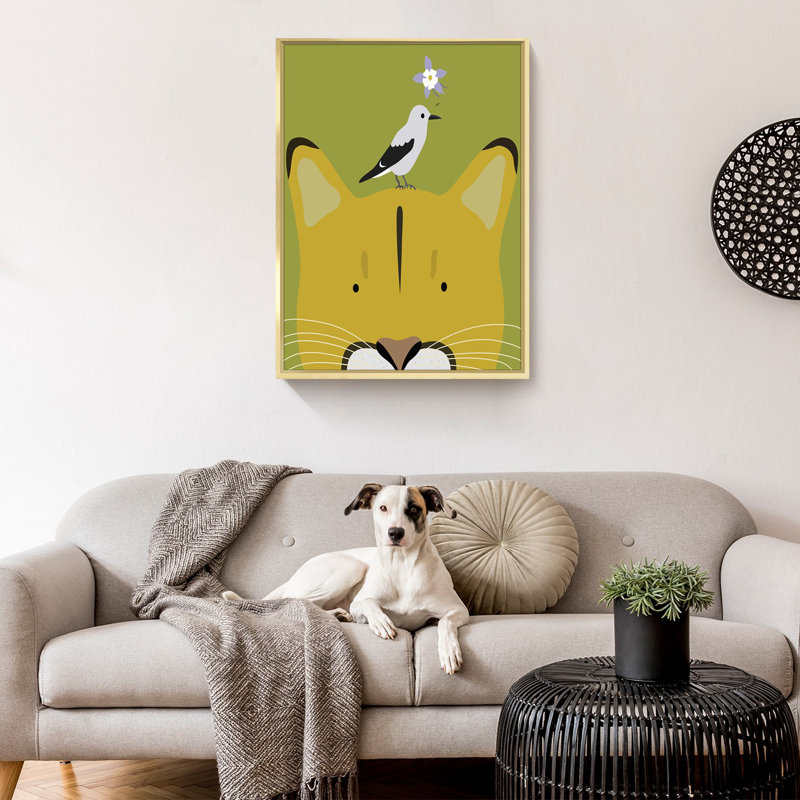 Framed Graphic Art on Canvas by Unknown, 16" H x 12" W x 1.6" D