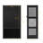 Black Wall Mounted Storage Cabinet Small Bathroom Cabinet With Door And Open Shelf