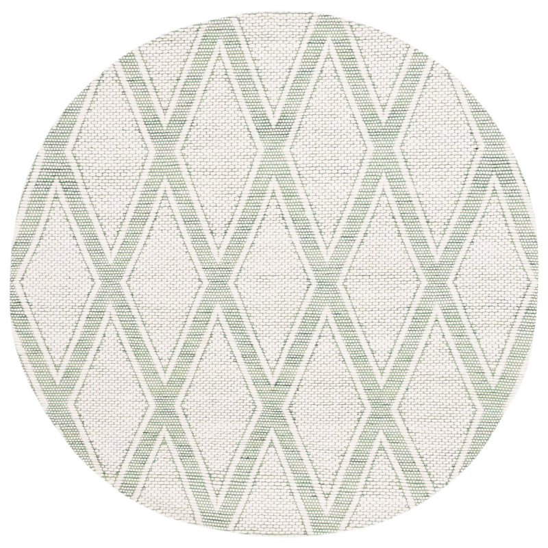 Marbella Hand Woven Performance Geometric Rug, Round 6'