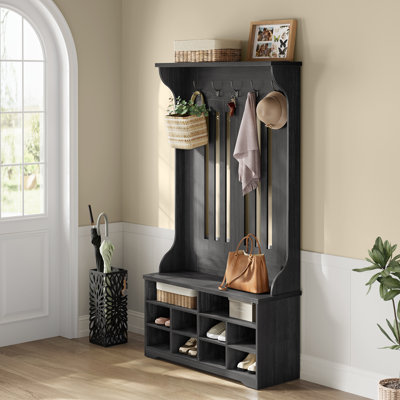 Chalemet Hall Tree 39.4'' Wide with Bench and Shoe Storage