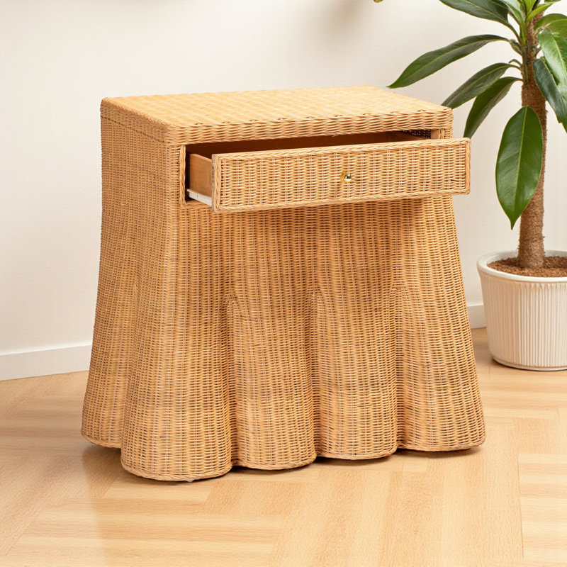 Console en rotin avec tiroir Fuller