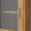 Armoire coulissante rétro à 2 portes avec trois niveaux de rangement, idéale pour les salles de bain, les cuisines, les salles à manger et divers espaces résidentiels