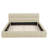 Queen Size Upholstered Platform Bed With Thick Fabric, Grounded Bed With Solid Frame, Beige