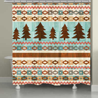 Rideau de douche simple tribal trees Harkless
