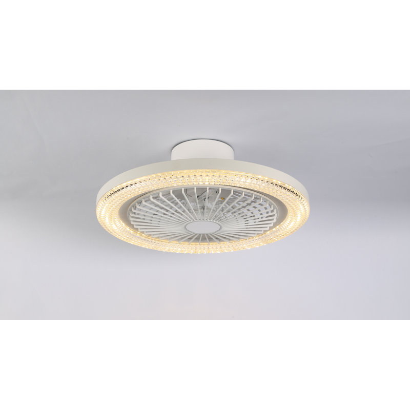 Ventilateur de plafond en taffetas avec lumières DEL