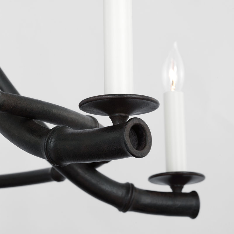 Alana 39" Chandelier, French Rust