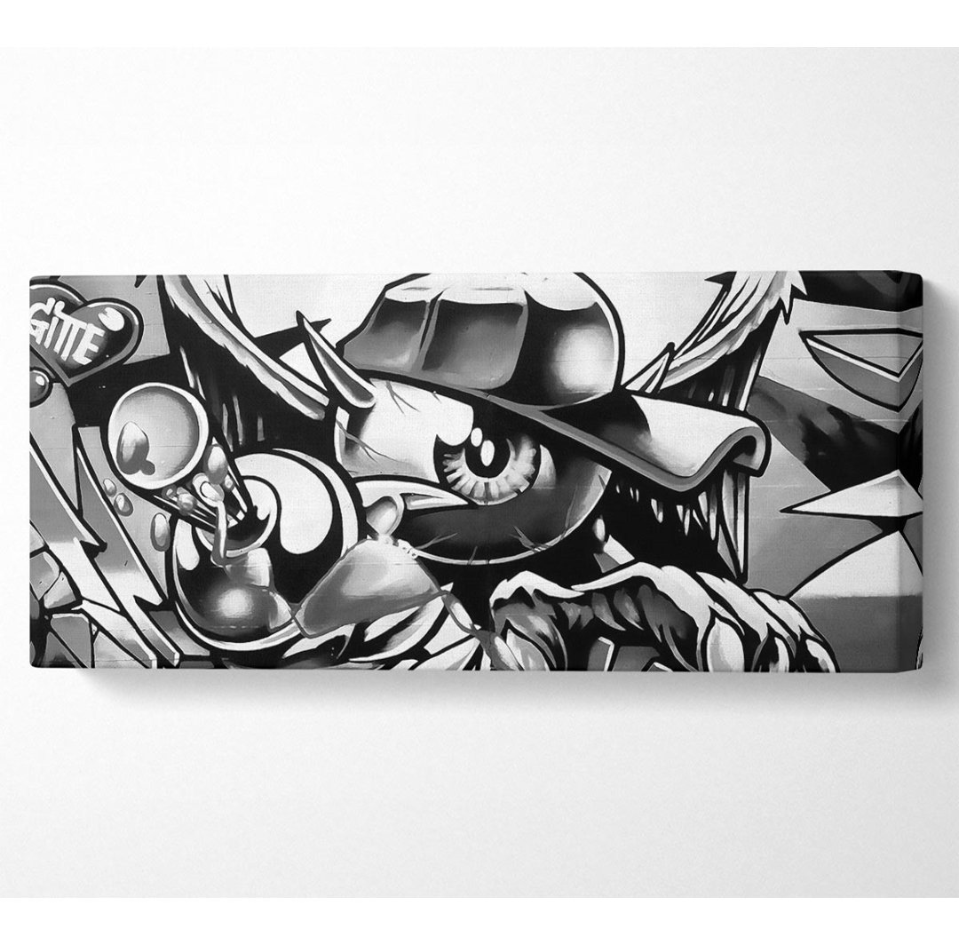 Spray Can Kid - Panorama-Kunstdrucke auf Leinwand gewickelt