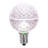 Vickerman G50 LED Pure White Faceted Replacement Bulb, E17/C9 Nickel Base .45 Watts, Dimmable, 10 Bulbs Per Pack