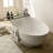 70.1'' x 35.4'' Soaking Solid Surface Bathtub