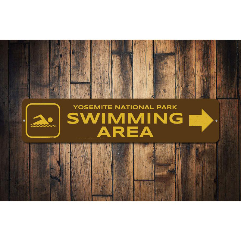 Plaque de natation en aluminium personnalisée, H 4 po x l 18 po x P 0,04 po