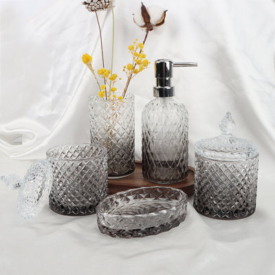  Ensemble d'accessoires de salle de bain 13,5 oz Elegant Diamond