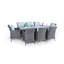 Parrish 8 - Person Wicker Patio Dining Set with Rectangular Table , Cushions Included-546323801-546323800