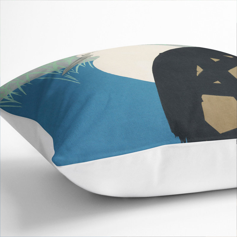 White Heron Scatter Cushion, 40cm H x 40cm W x 15cm D, White