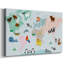 Carte animalière avec toile tendue-350335250