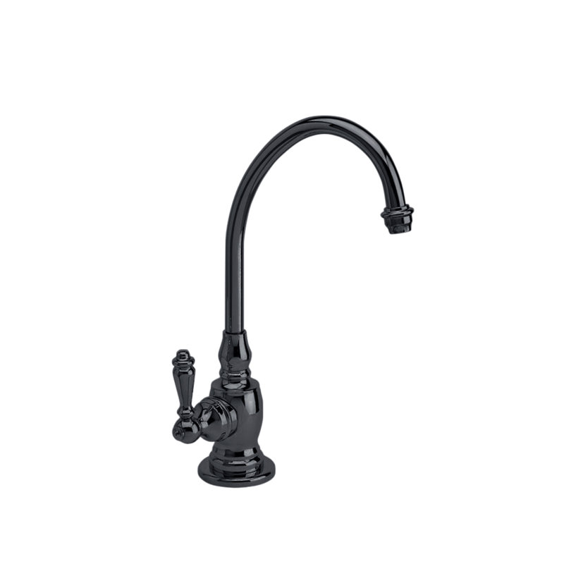 Hampton Cold Only Filtration Faucet - Lever Handle, Matte Black, Level