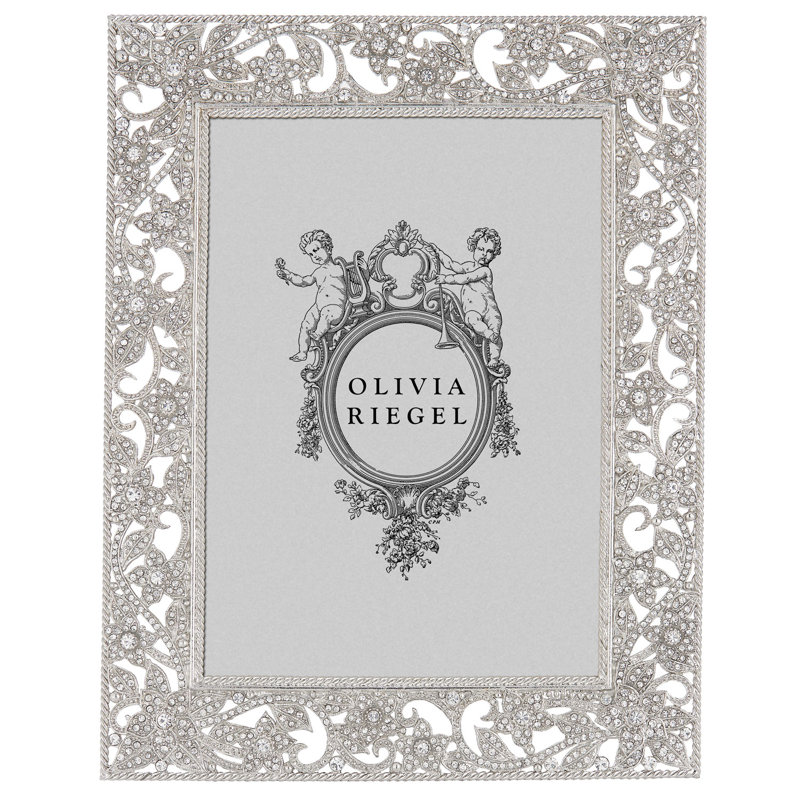 Flora Metal Picture Frame, Silver, 5" x 7"