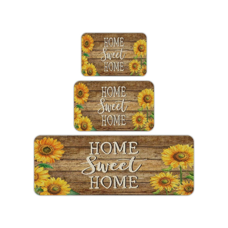 Tapis de cuisine 3 pièces Sunflower Home Sweet Home