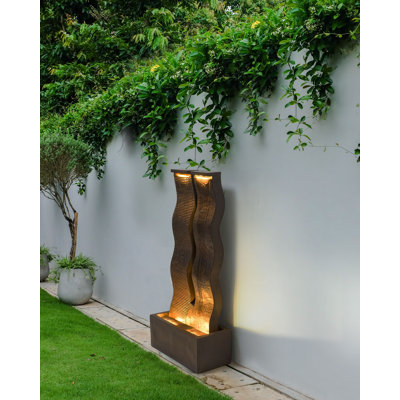 SUNLINE Outdoor Waterfall Fountain with Lights