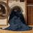 Machine Washable Myrtlewood Halloween Modern & Contemporary Abstract Rug in Gray – Navy Binding-1103067434