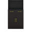 Armoire avec deux portes et tiroirs, tablette réglable, tablette ouverte à trois couches-824891671