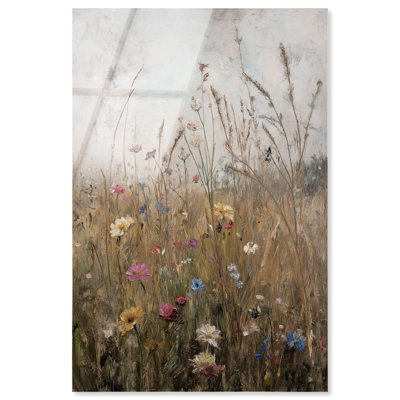 Field of Forgotten Dreams I Acrylic Vintage Floral Art by Art Remedy, Ready to Hang