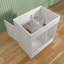 Armoire de meuble-lavabo autoportant de 30 po x P 21,5 po x H 33,5 po avec porte à deux pieds et 2 tiroirs blancs-118473469