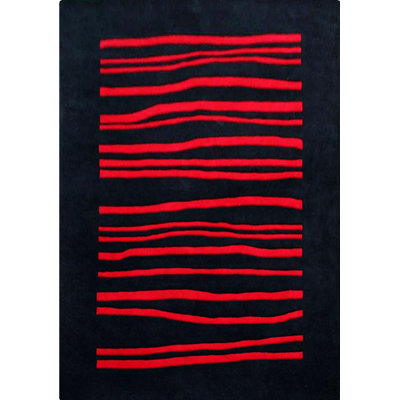 Tapis noir / rouge Augustine Genesis
