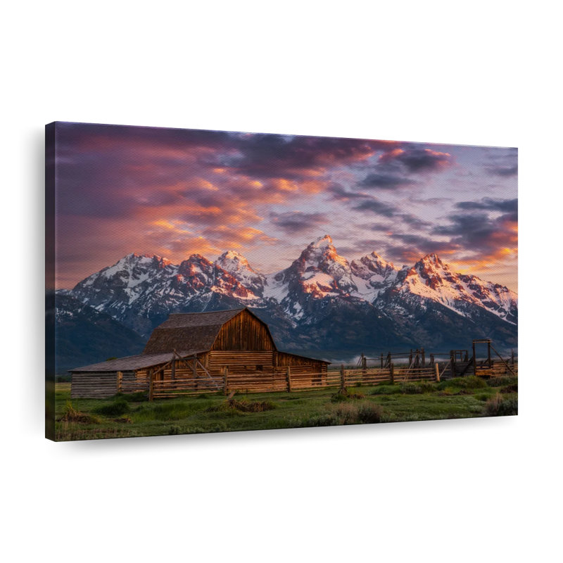 Barn Barn John Moulton, reproduction sur toile, H 24 po x l 36 po x P 1,25 po