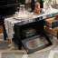 Table basse noire rétro moderne-105858246