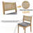 Pasiak 4 - Person Acacia Solid Wood Patio Dining Set Rectangular Table with Cushions Included-656817546