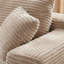 Canapé à compression, causeuse moderne en velours côtelé compact pour petite maison