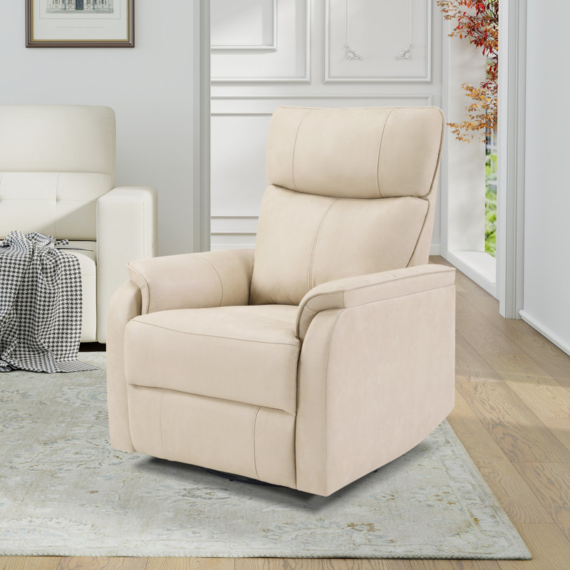 Fauteuil inclinable manuel et pivotant de 31,9 po Curstyn, Beige