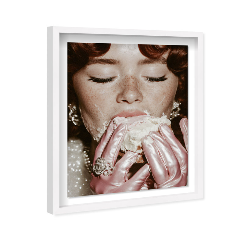Cake Bite by Oliver Gal, 37.5"H x 46.5"W, White Shadowbox