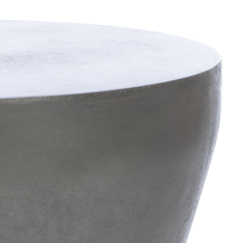 Table d'appoint ronde en béton l 12,2 po Zenni, Gris foncé