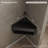 MonBlari 20"  Triangle Solid Surface Corner Bathroom Sink Matte Black-126756297