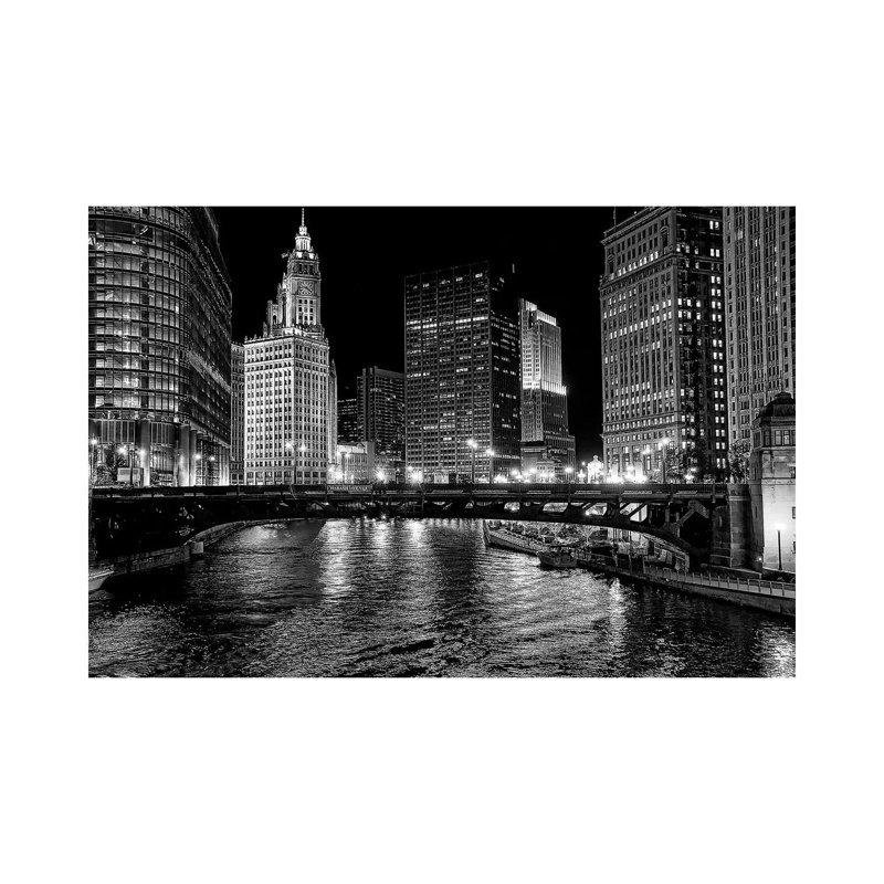 Chicago River 1 Piece Wrapped Canvas Wall Art, 30.48 cm H x 45.72 cm W