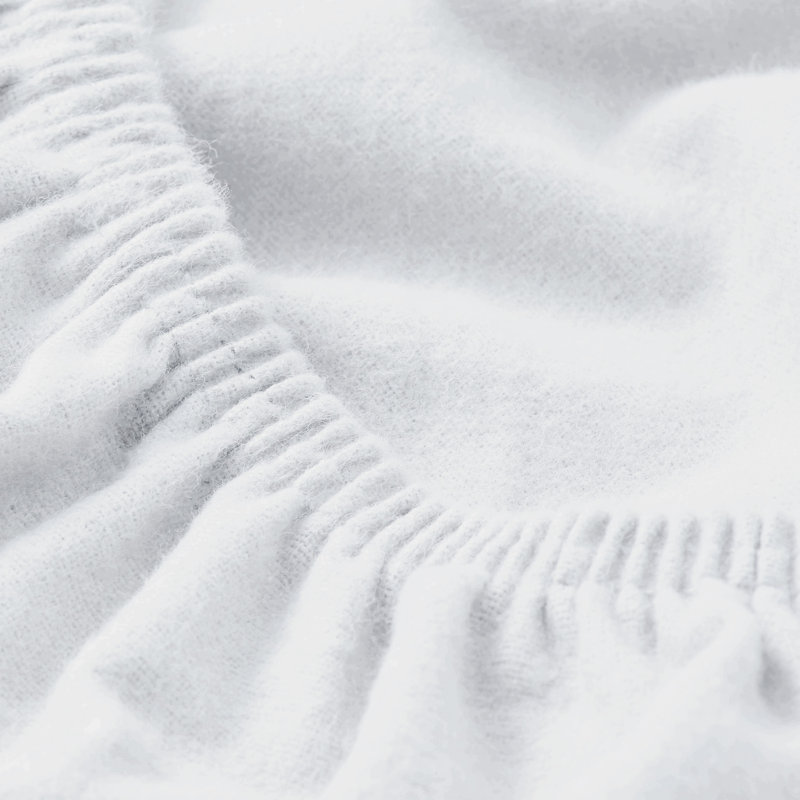 Drap-housse en flanelle de coton, Drap-housse de taille très grand, Blanc