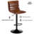 Kastoori Adjustable Height Swivel Bar Stool-99277158-99277159