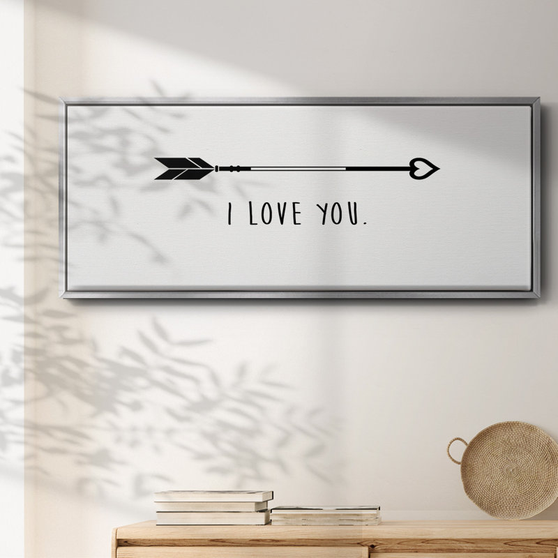 Love Love I - toile encadrée, H 12 po x l 30 po