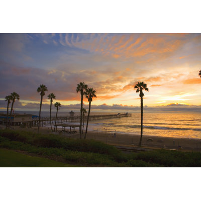 San Clemente Pier At Sunset - Wrapped Canvas Print