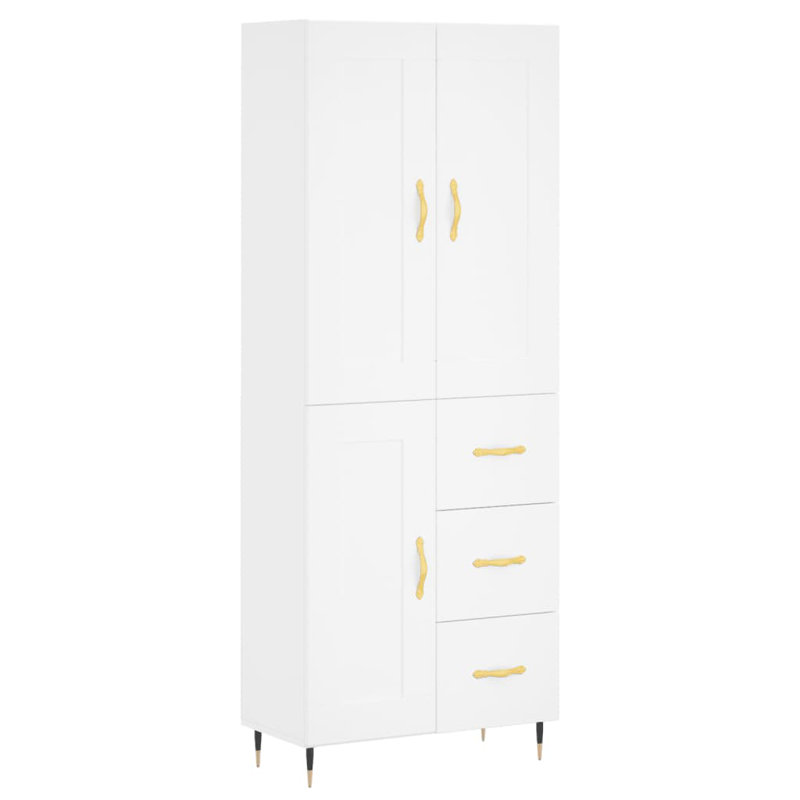 Rahjan 3 Door Manufactured Wood Wardrobe, White