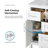 OVE Tahoe 42 in. Freestanding Single Sink Vanity Kit in Pure White with Mirror, White Engineered Stone Top and Brushed Nickel Hardware-746635656