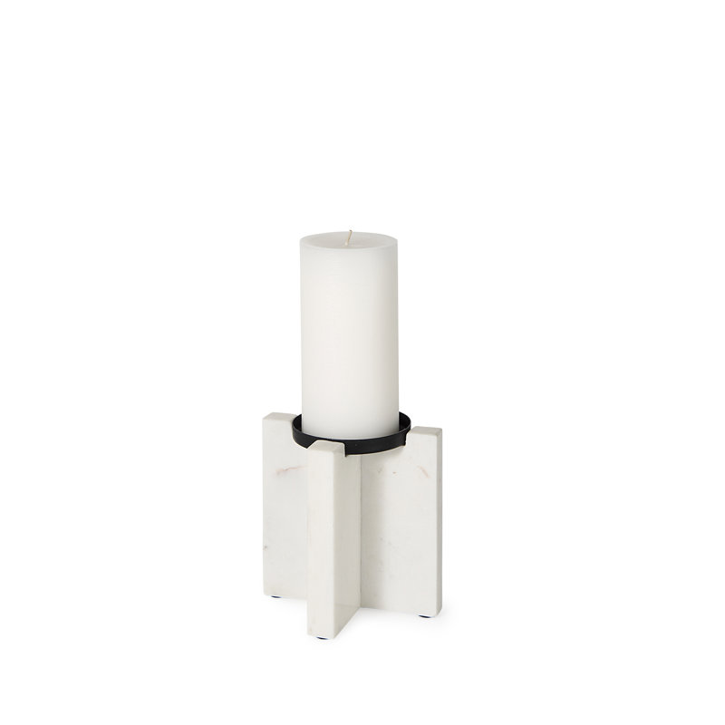 Ayante Marble Tabletop Pillar, 5.5'' H x 3.5'' W x 5.5'' D