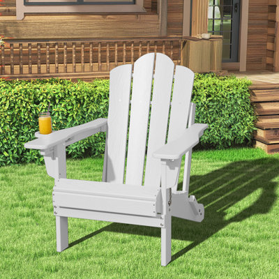 HDPE Folding Adjustable Back Adirondack Chair with Cup Holder