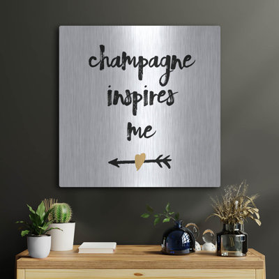 'Champagne' by Erin Clark Metal Wall Art