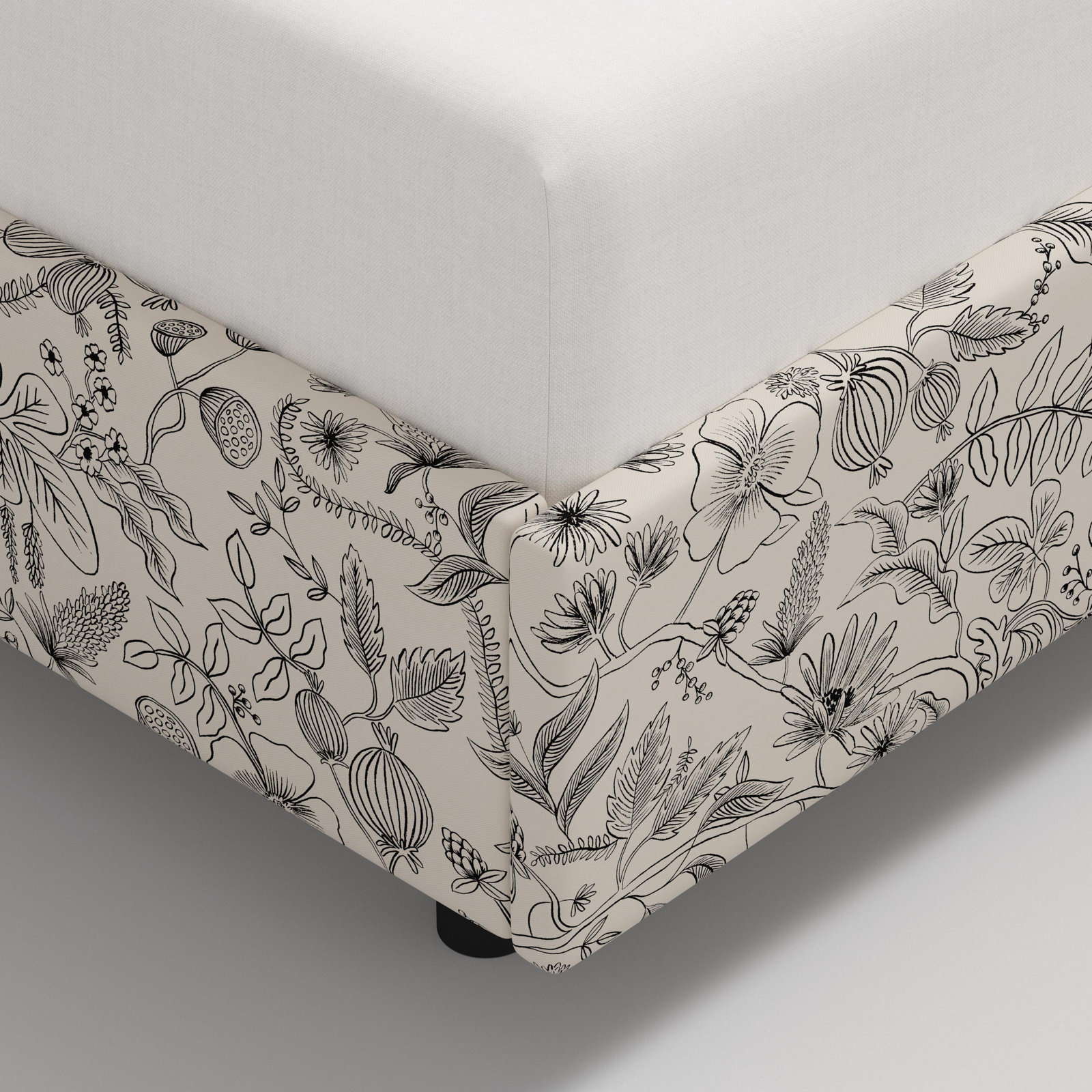 Hampton Bed, Full, Aviary Black & Cream